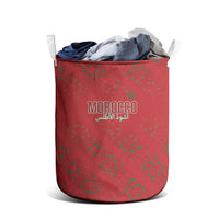 Morocco Football Atlas Lionesses Laundry Basket Arabesque Motif