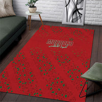 Morocco Football Atlas Lionesses Area Rug Arabesque Motif