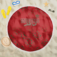 Morocco Football Atlas Lionesses Beach Blanket Arabesque Motif