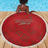 Morocco Football Atlas Lionesses Beach Blanket Arabesque Motif