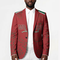 Morocco Football Atlas Lionesses Custom Blazer Arabesque Motif