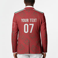 Morocco Football Atlas Lionesses Custom Blazer Arabesque Motif