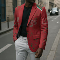 Morocco Football Atlas Lionesses Custom Blazer Arabesque Motif