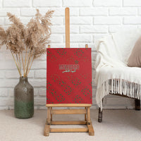 Morocco Football Atlas Lionesses Canvas Wall Art Arabesque Motif