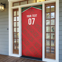 Morocco Football Atlas Lionesses Custom Door Cover Arabesque Motif