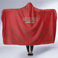 Morocco Football Atlas Lionesses Hooded Blanket Arabesque Motif