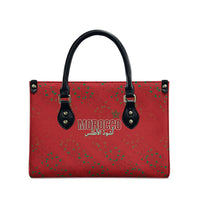 Morocco Football Atlas Lionesses Leather Bag Arabesque Motif