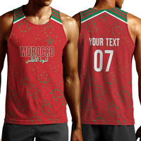 Morocco Football Atlas Lionesses Custom Men Tank Top Arabesque Motif