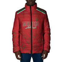 Morocco Football Atlas Lionesses Custom Padded Jacket Arabesque Motif