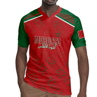 Morocco Football Atlas Lionesses Custom Rugby Jersey Arabesque Motif