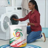 Cameroon Les Lionnes Indomptables Football Laundry Basket Toghu Pattern