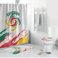 Cameroon Les Lionnes Indomptables Football Bathroom Set Toghu Pattern