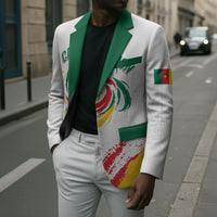 Cameroon Les Lionnes Indomptables Football Custom Blazer Toghu Pattern