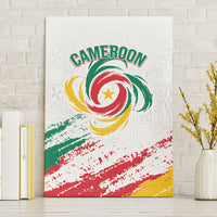 Cameroon Les Lionnes Indomptables Football Canvas Wall Art Toghu Pattern