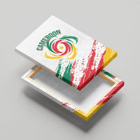 Cameroon Les Lionnes Indomptables Football Canvas Wall Art Toghu Pattern