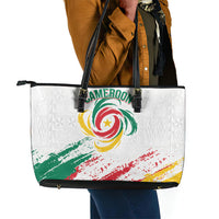 Cameroon Les Lionnes Indomptables Football Leather Tote Bag Toghu Pattern