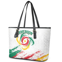 Cameroon Les Lionnes Indomptables Football Leather Tote Bag Toghu Pattern