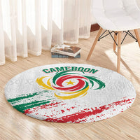 Cameroon Les Lionnes Indomptables Football Round Carpet Toghu Pattern
