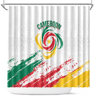 Cameroon Les Lionnes Indomptables Football Shower Curtain Toghu Pattern