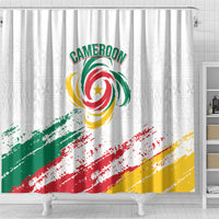 Cameroon Les Lionnes Indomptables Football Shower Curtain Toghu Pattern