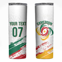 Cameroon Les Lionnes Indomptables Football Custom Skinny Tumbler Toghu Pattern