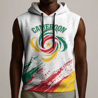 Cameroon Les Lionnes Indomptables Football Custom Sleeveless Hoodie Toghu Pattern