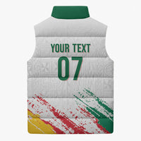 Cameroon Les Lionnes Indomptables Football Custom Sleeveless Puffer Jacket Toghu Pattern