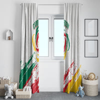 Cameroon Les Lionnes Indomptables Football Window Curtain Toghu Pattern