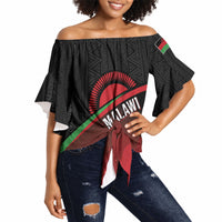 Malawi Football Personalized Blazing Fires Off Shoulder Wrap Waist Top Scorchers Fighting