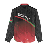 Malawi Football Personalized Blazing Fires Women Casual Shirt Scorchers Fighting