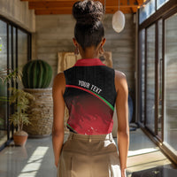 Malawi Football Personalized Blazing Fires Women Sleeveless Polo Shirt Scorchers Fighting
