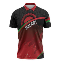 Malawi Football Personalized Blazing Fires Zipper Polo Shirt Scorchers Fighting