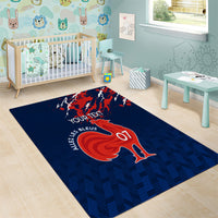 Personalised France Rugby Area Rug 2023 World Cup Allez Les Bleus Grunge Style LT7 - Wonder Print Shop
