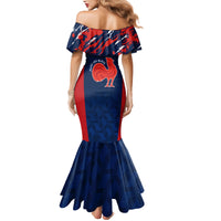 Personalised France Rugby Mermaid Dress 2023 World Cup Allez Les Bleus Grunge Style - Wonder Print Shop
