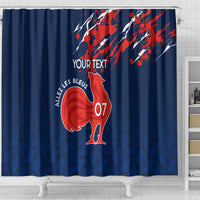 personalised-france-rugby-shower-curtain-2023-world-cup-allez-les-bleus-grunge-style