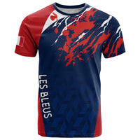 Personalised France Rugby T Shirt 2023 World Cup Allez Les Bleus Grunge Style - Wonder Print Shop