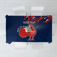 Personalised France Rugby Tablecloth 2023 World Cup Allez Les Bleus Grunge Style - Wonder Print Shop