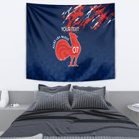 Personalised France Rugby Tapestry 2023 World Cup Allez Les Bleus Grunge Style - Wonder Print Shop