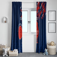 Personalised France Rugby Window Curtain 2023 World Cup Allez Les Bleus Grunge Style - Wonder Print Shop