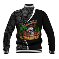 Mexico Day Of The Dead Baseball Jacket Sombrero Sugar Skull With Roses LT7 - Wonder Print Shop
