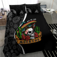 Mexico Day Of The Dead Bedding Set Sombrero Sugar Skull With Roses LT7 - Wonder Print Shop