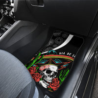 Mexico Day Of The Dead Car Mats Sombrero Sugar Skull With Roses LT7 - Wonder Print Shop
