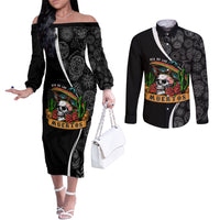 mexico-day-of-the-dead-couples-matching-off-the-shoulder-long-sleeve-dress-and-long-sleeve-button-shirts-sombrero-sugar-skull-with-roses