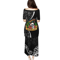 Mexico Day Of The Dead Family Matching Puletasi Dress and Hawaiian Shirt Sombrero Sugar Skull With Roses - Wonder Print Shop