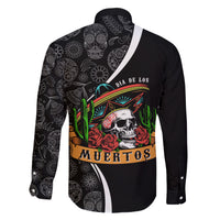 Mexico Day Of The Dead Family Matching Short Sleeve Bodycon Dress and Hawaiian Shirt Sombrero Sugar Skull With Roses - Wonder Print Shop