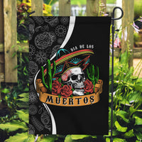 Mexico Day Of The Dead Garden Flag Sombrero Sugar Skull With Roses - Wonder Print Shop