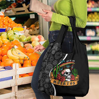 Mexico Day Of The Dead Grocery Bag Sombrero Sugar Skull With Roses