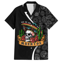 Mexico Day Of The Dead Hawaiian Shirt Sombrero Sugar Skull With Roses - Wonder Print Shop