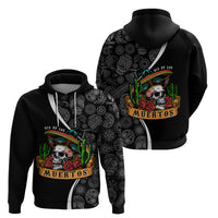 Mexico Day Of The Dead Hoodie Sombrero Sugar Skull With Roses - Wonder Print Shop