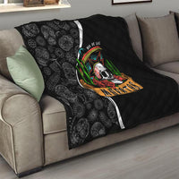 Mexico Day Of The Dead Quilt Sombrero Sugar Skull With Roses - Wonder Print Shop
